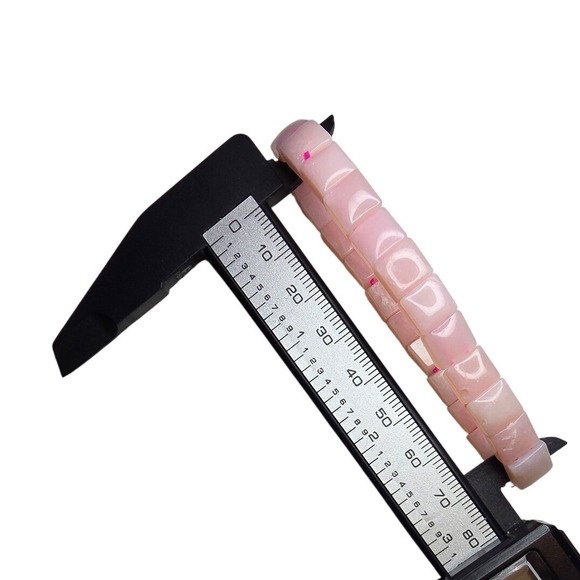 Chic Pink Opal Faceted Bead Stretch Bracelet Natural Gemstone Accessory - Picture 3 of 3